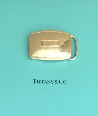 Antique Tiffany & Co 14k Gold Art Deco Belt Buckle 1915 In Presentation Box A,