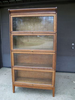 Antique Oak Barrister Bookcase Quarter Sawn Gunn Furniture