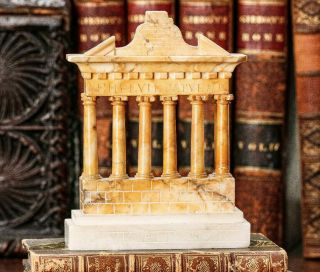 Stunning Temple Of Saturn Antique Grand Tour Architecture Carved Model