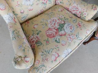 Ethan Allen Queen Anne Style Wing Back Chairs - a Pair 6