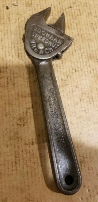 Antique 8 Inch Cochran Speednut Wrench Hand Tool