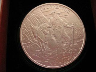 1 - Oz.  999 Pure Silver Detailed Coin Prospector And Mule Bullion & Barter,  Gold