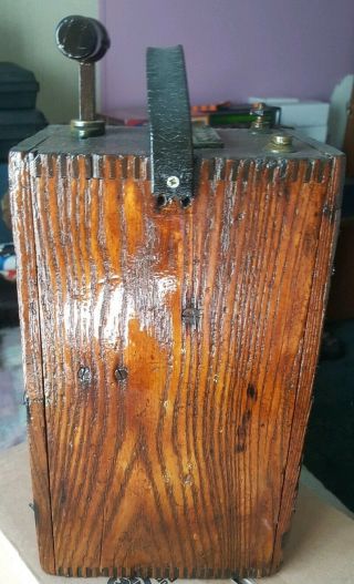 Vintage/antique Sb Blasting Machine 3 Wooden Dynamite Detonator Plunger