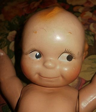 12 - In Nude Jointed Compo Kewpie Doll,  Antique 1930s,  Minor Crazing,  No Repaint
