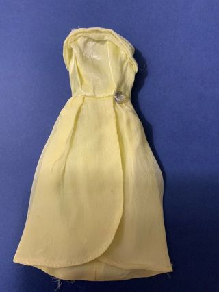 Vintage American Character Tressy Tagged Yellow Evening Jewel Dress Htf