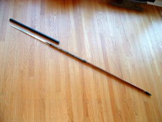 [sma37] Japanese Samurai Sword: Mumei Long Yari Spear With Saya And Pole