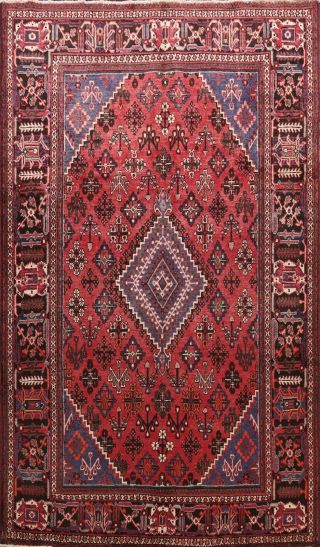 Vintage Tribal Geometric Hand - Knotted Area Rug Traditional Oriental Carpet 7x10