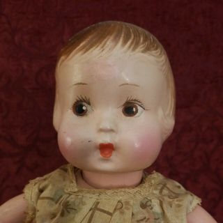 Vintage 1930s Mitzi By Maxine 13 " Doll All Composition Patsy Type Marked Cute