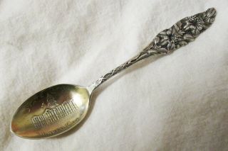 Antique Sterling Silver Souvenir Spoon Denver Colorado State Capitol Demitasse