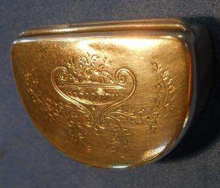 Vintage English Engraved Silver Snuff Pill Box Theodore Starr Ny