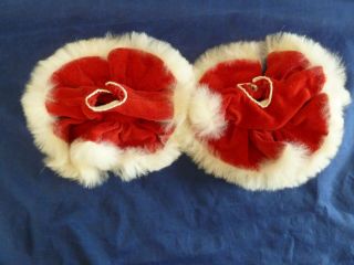 Cosmopolitan Ginger 551 Two (2) Fur Trimmed Red Velvet Skating Dresses Read