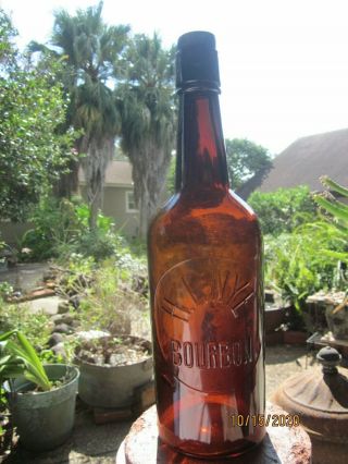 Western Antique Whiskey " H.  L.  Nye Bourbon " Bottle 1900