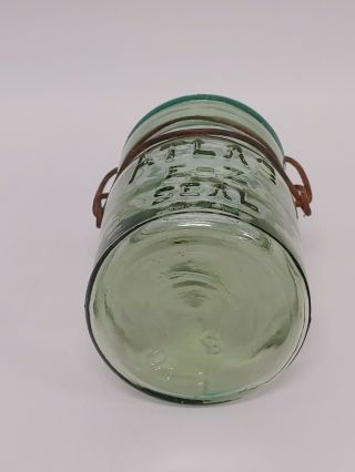 VTG Antique Mason Jar - ATLAS E - Z 1 Pint Apple Green N.  E.  Estate Find 2