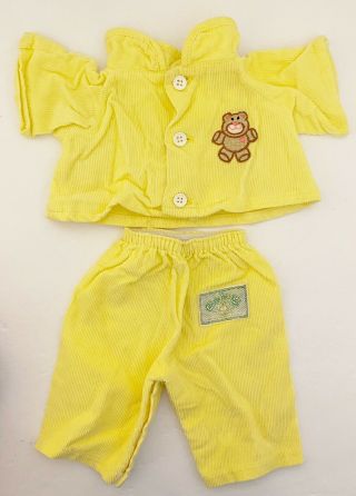 Cabbage Patch Kids Coleco Pastel Yellow Corduroy 2 Piece Outfit 1983 Coleco