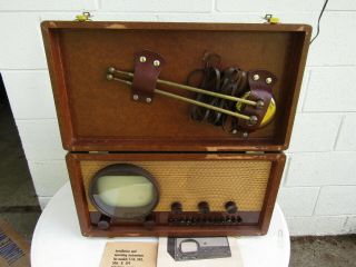 Vintage Antique Hallicrafters Television Mid Century Radio Model T - 54 Orig.  Box