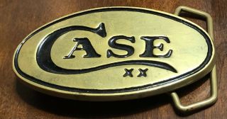 Case Xx Knife Solid Brass Men’s Belt Buckle 1978 Neat Piece Vintage -