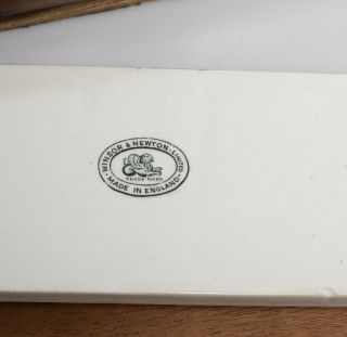 Antique Winsor & Newton Wooden Watercolour Paint Box with Labels 6