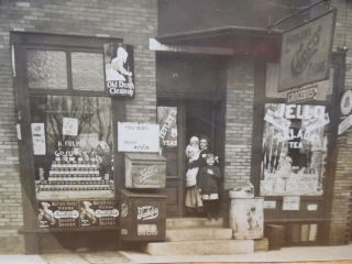 Antique Rppc Postcard - A.  Fulmer Groceries Germantown Storefront - Alice Fulmer