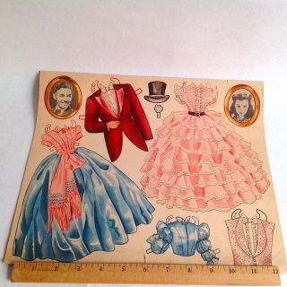 Vintage " Gone With The Wind " Paper Dolls.  Very Good .