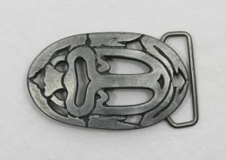 Vintage Cut - Out Scarab Ankh Religious The Chad Mfg Oval Belt Buckle