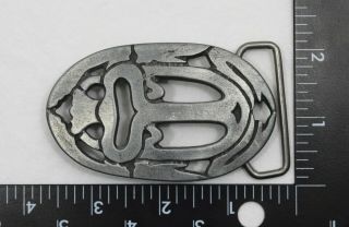 Vintage Cut - Out Scarab Ankh Religious The Chad Mfg Oval Belt Buckle 2