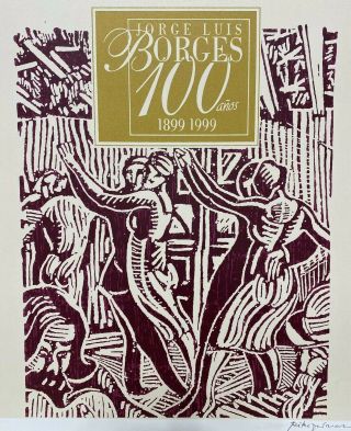 Jorge Luis Borges,  100 Años,  Offset,  Puerto Rico Art,  26 