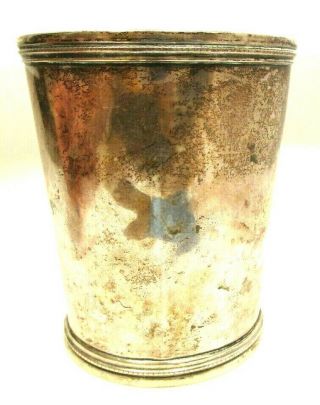 Coin Silver Julep Cup St Louis E Jaccard Beaded Edge ca.  1840 St.  Louis 5