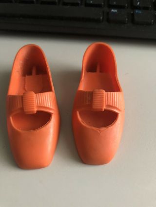 Vintage Ideal Crissy,  Kerry Or Tressy Orange Bow Tie Shoes