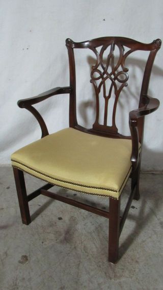 Baker Stately Homes Chippendale Captains Arm Chair Mahogany