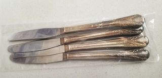4 Antique,  Vintage Collectible Knives 8.  5 " Silver Plate,  Hollow Handle