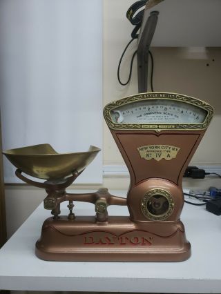 Antique 1906 Dayton Computing Scale Co.  Mod 166 Produce5lb Scale Piece