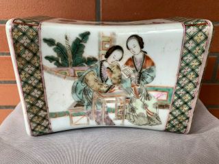 Chinese China Antique Famille Rose Porcelain Figures Porcelain Pillow