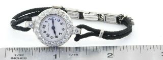 Hamilton antique Platinum 1.  54CTW VS1/F diamond mechanical ladies watch 3