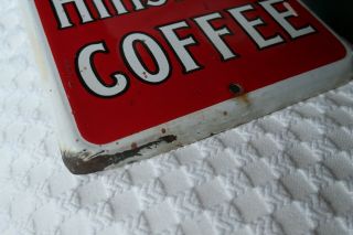 1915 Hills Brothers Coffee Porcelain Sign & Thermometer Antique 6