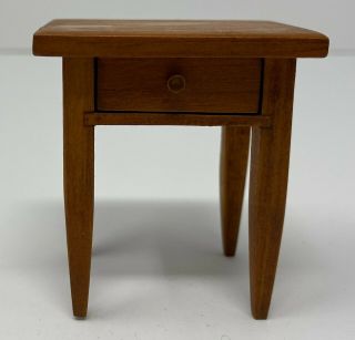 Vintage Toncoss Sturbridge Dollhouse Miniature Side Table W Drawer Furniture