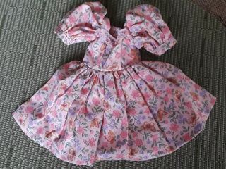 Dress Clothes For Mary Hoyer 14 Inch Doll Pink Flower Dress