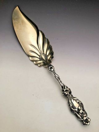 Lily By Whiting Div.  Gorham Fish Server,  12.  25 ",  Old Marks,  Pat.  Date,  Sterling