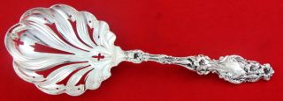 Old Whiting Lily Sterling Silver Pierced Ice Spoon