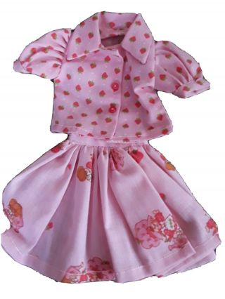 Dress Clothes For Mary Hoyer 14 " Doll Top & Skirt Strawberry Shortcake Design