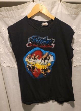 Vintage Bob Seger & Silver Bullet Band Concert T Shirt 1980 Graphic Tee Cut Off