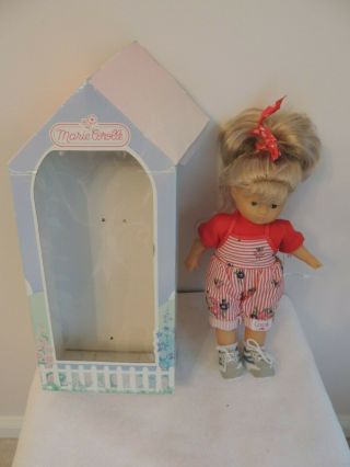 Vintage Corolle Marie Doll 5054 Red Romper 11.  5 