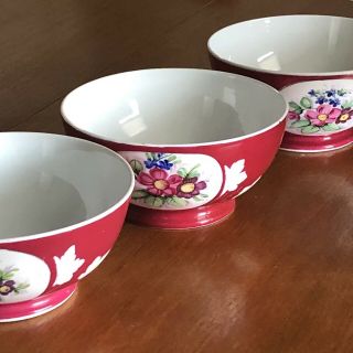 3 Antique 19th Century Imperial Russian Gardner Porcelain Bowls