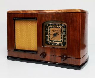 Old Antique Wood Marconi Vintage Tube Radio - Restored & Deco Table Top