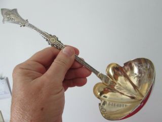 Very Rare Aesthetic - Japanese 1870 - Gorham - Sterling - Soup Ladle W/ Gold
