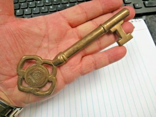 Antique/vintage Souvenir Brass 3d Skeleton Key To The City Of San Antonio Texas