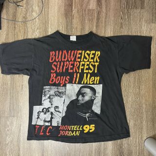 Vintage 90s Tlc Montel Jordan Boys 2 Men Budweiser Tour Rap Tee