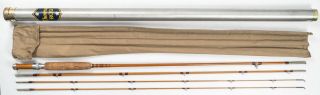 Vintage F.  E.  Thomas Special 9’ Bamboo 3/2 Fly Fishing Rod