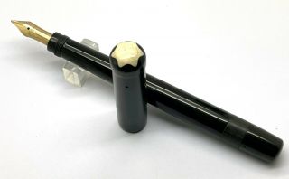 Antique Mont Blanc N°6 Safety Hard Rubber Fountain Pen,  Germany (s337)