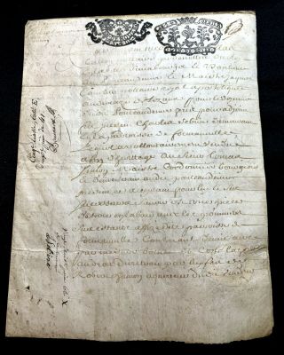 Antique Parchment 1717 4 Pages