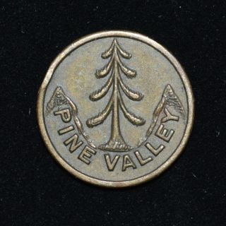 Vintage Antique Pine Valley Nj Golf Club Ball Marker Brass Exc